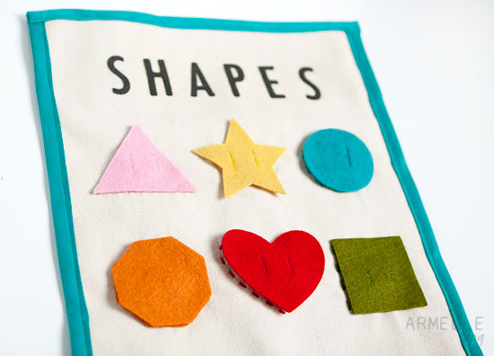 shapes quiet book page …
